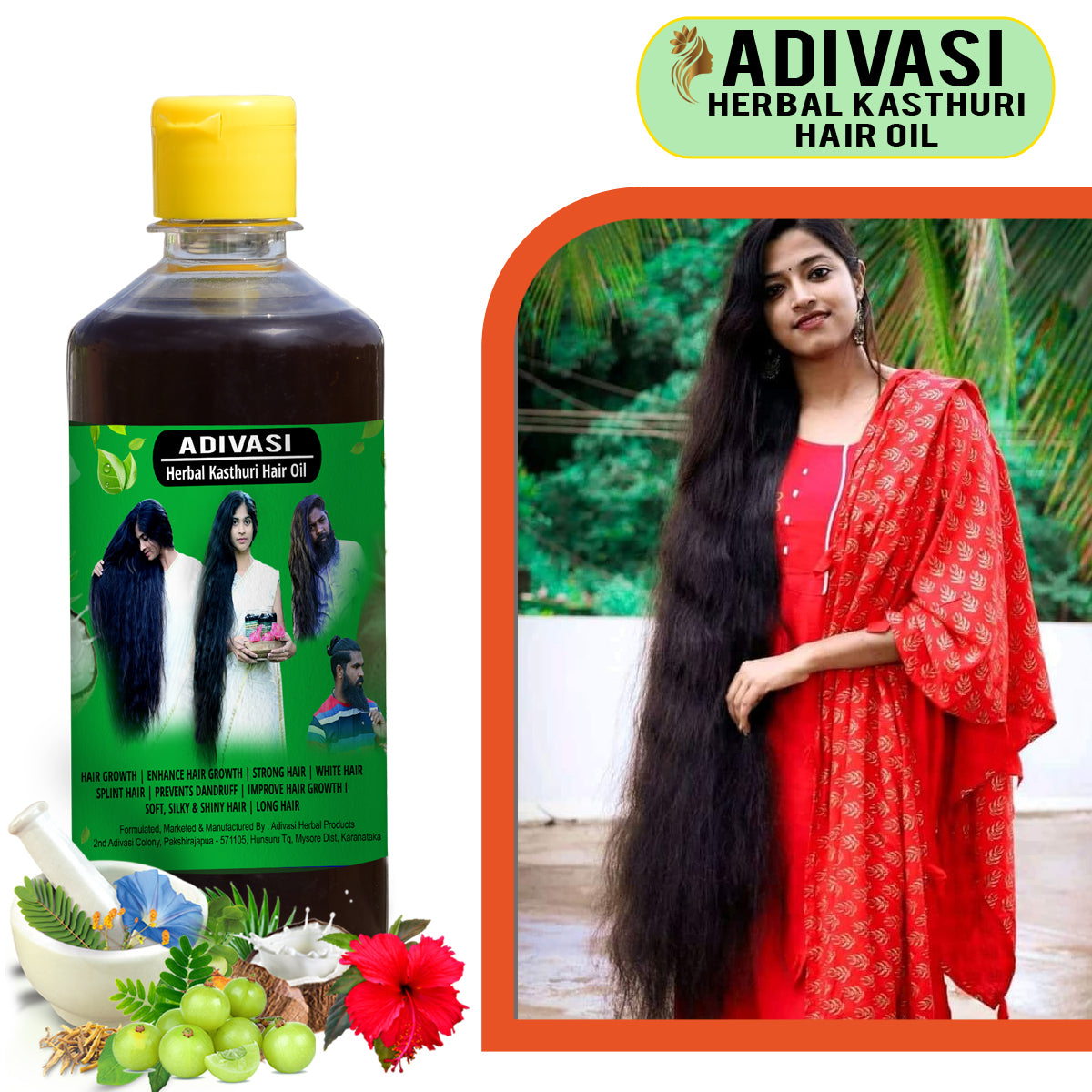 ADIVASI KASTHURI HERBAL HAIR OIL ALL VARIANTS