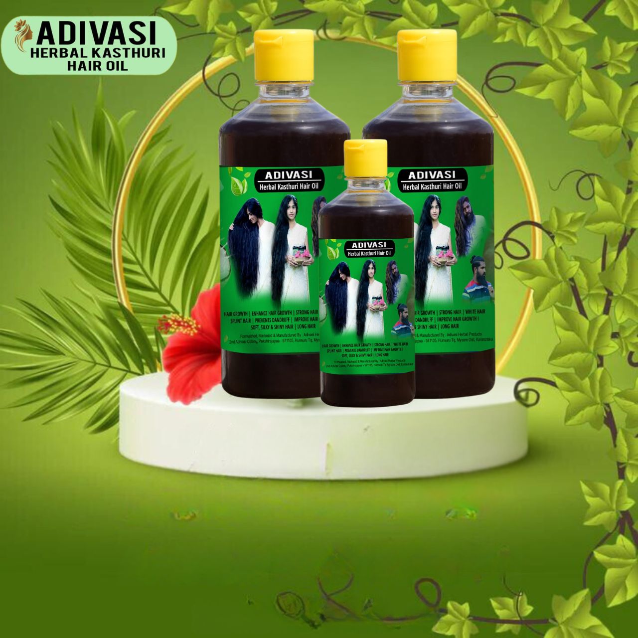 ADIVASI KASTHURI HERBAL HAIR OIL ALL VARIANTS