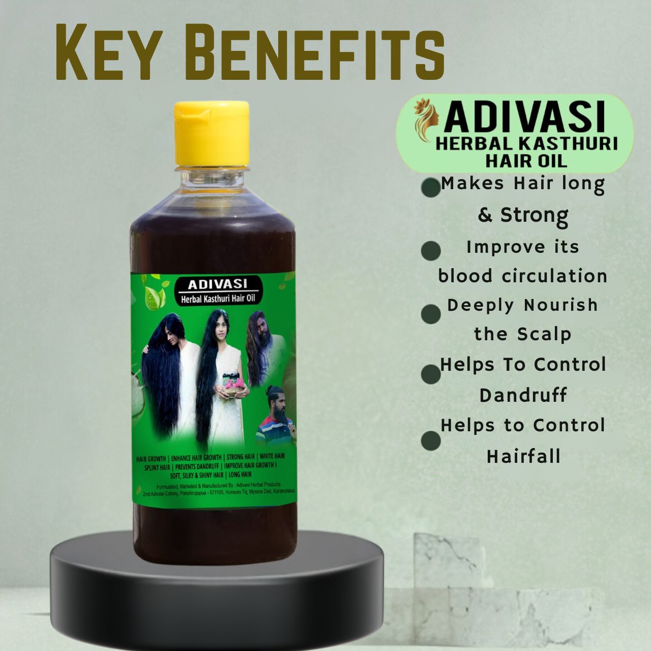 ADIVASI KASTHURI HERBAL HAIR OIL ALL VARIANTS